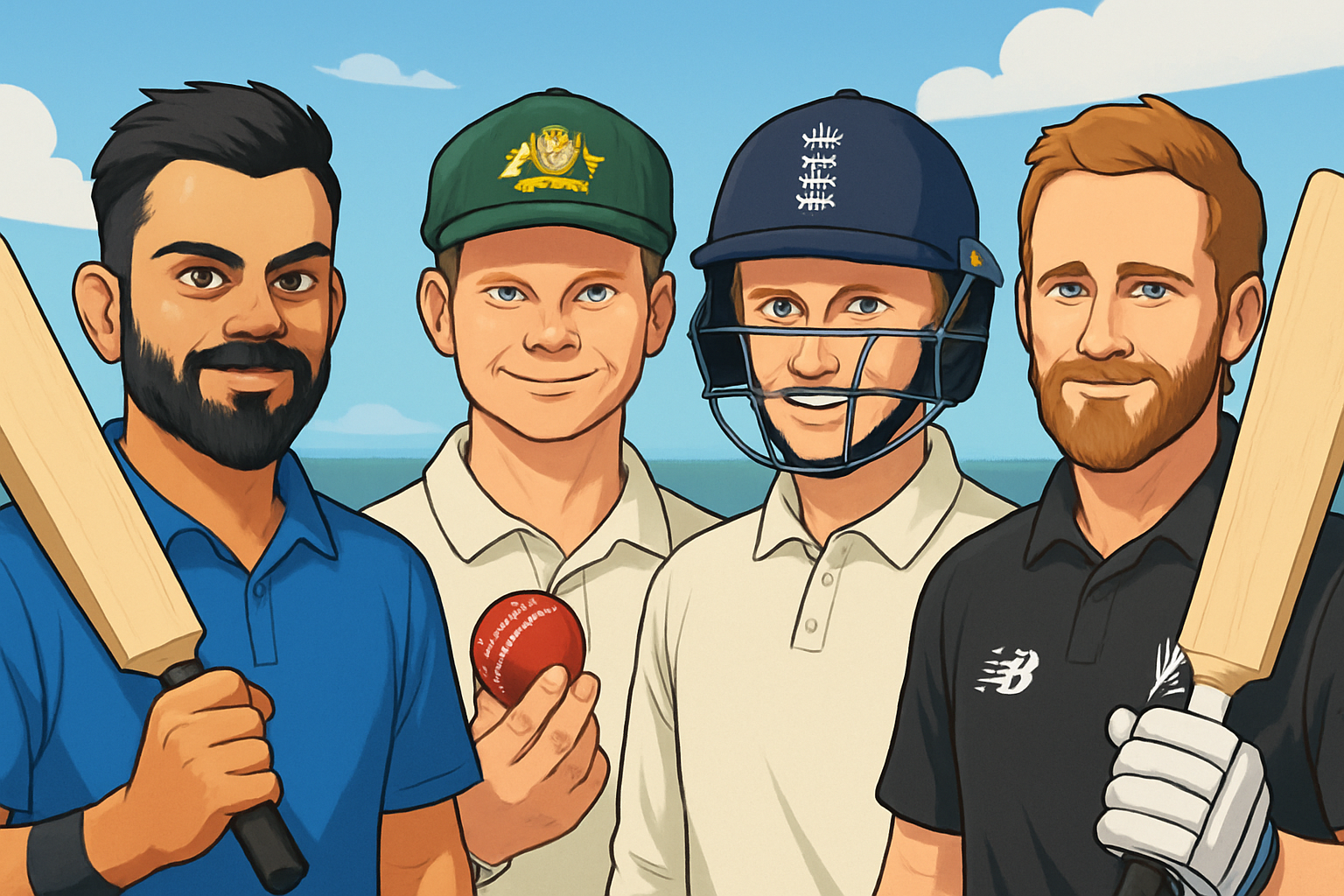 Fab 4 cricket: Expert Guide to Kohli, Smith, Root & Williamson