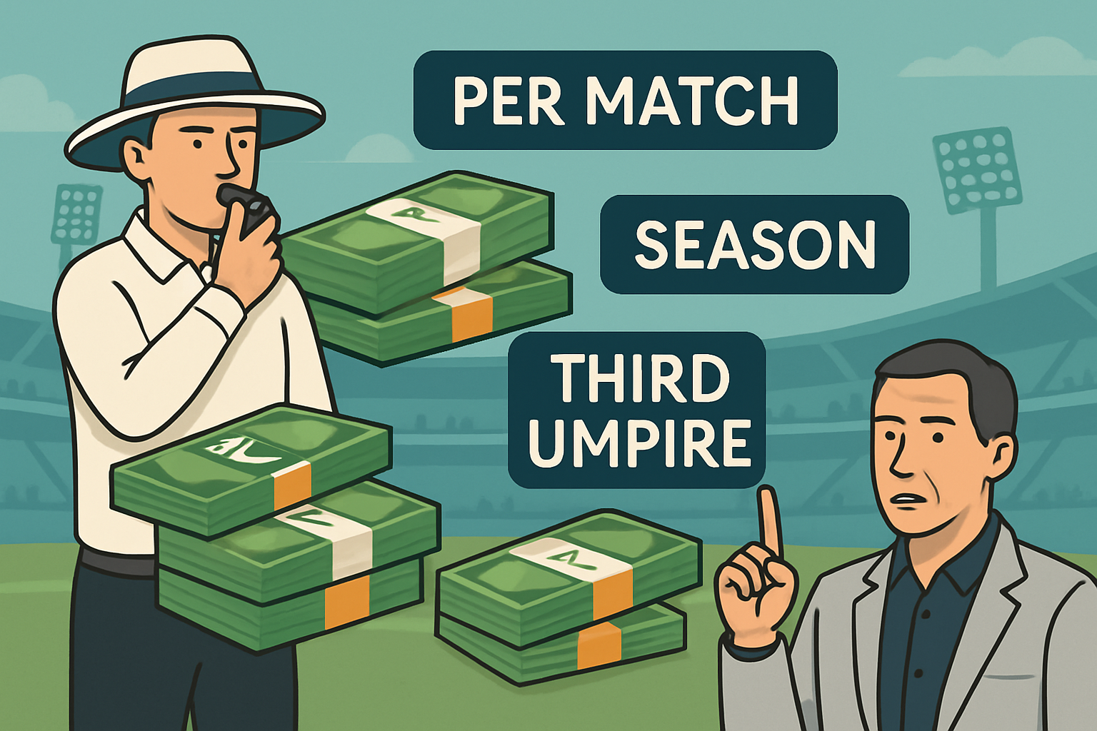 Umpire salary ipl: Per Match, Season, Third Umpire & Referee