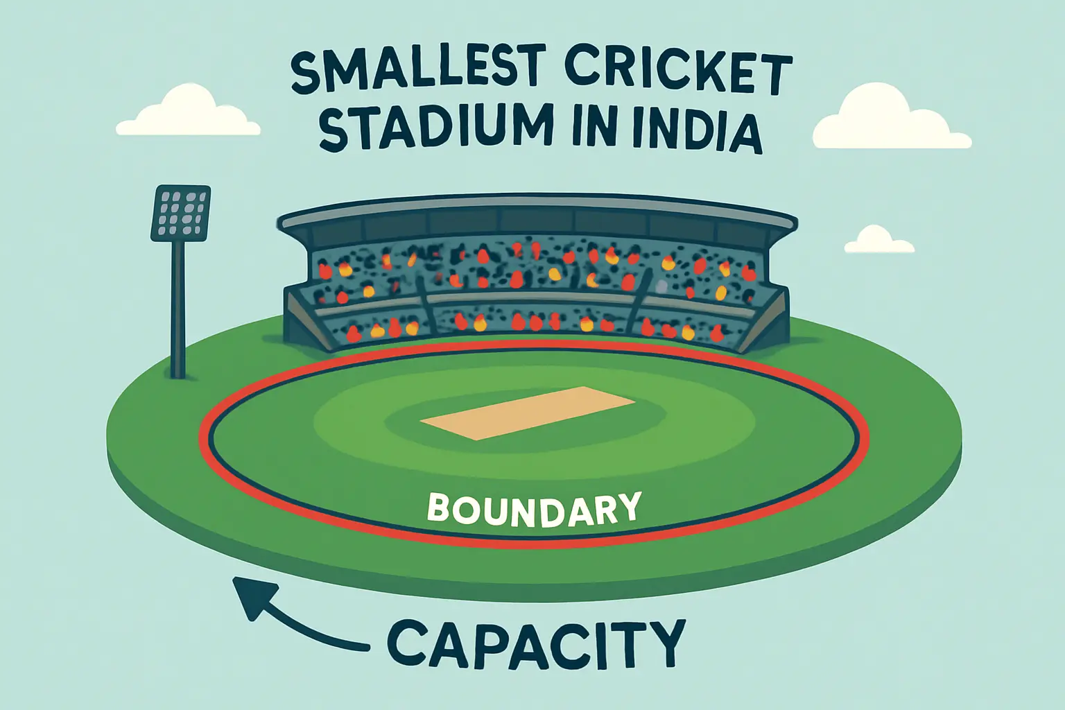 Smallest cricket stadium in india: Capacity vs Boundary