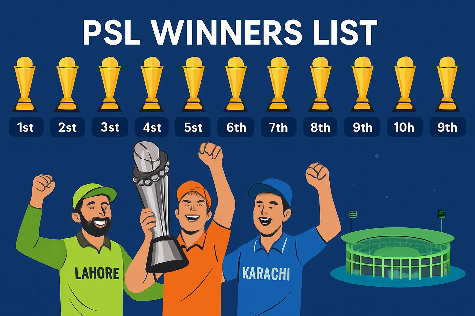 PSL Winners List: Season-wise Champions, Captains & Venues